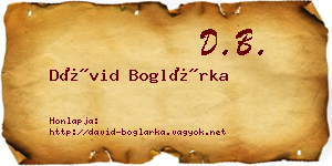 Dávid Boglárka névjegykártya