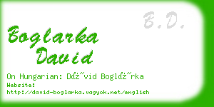 boglarka david business card